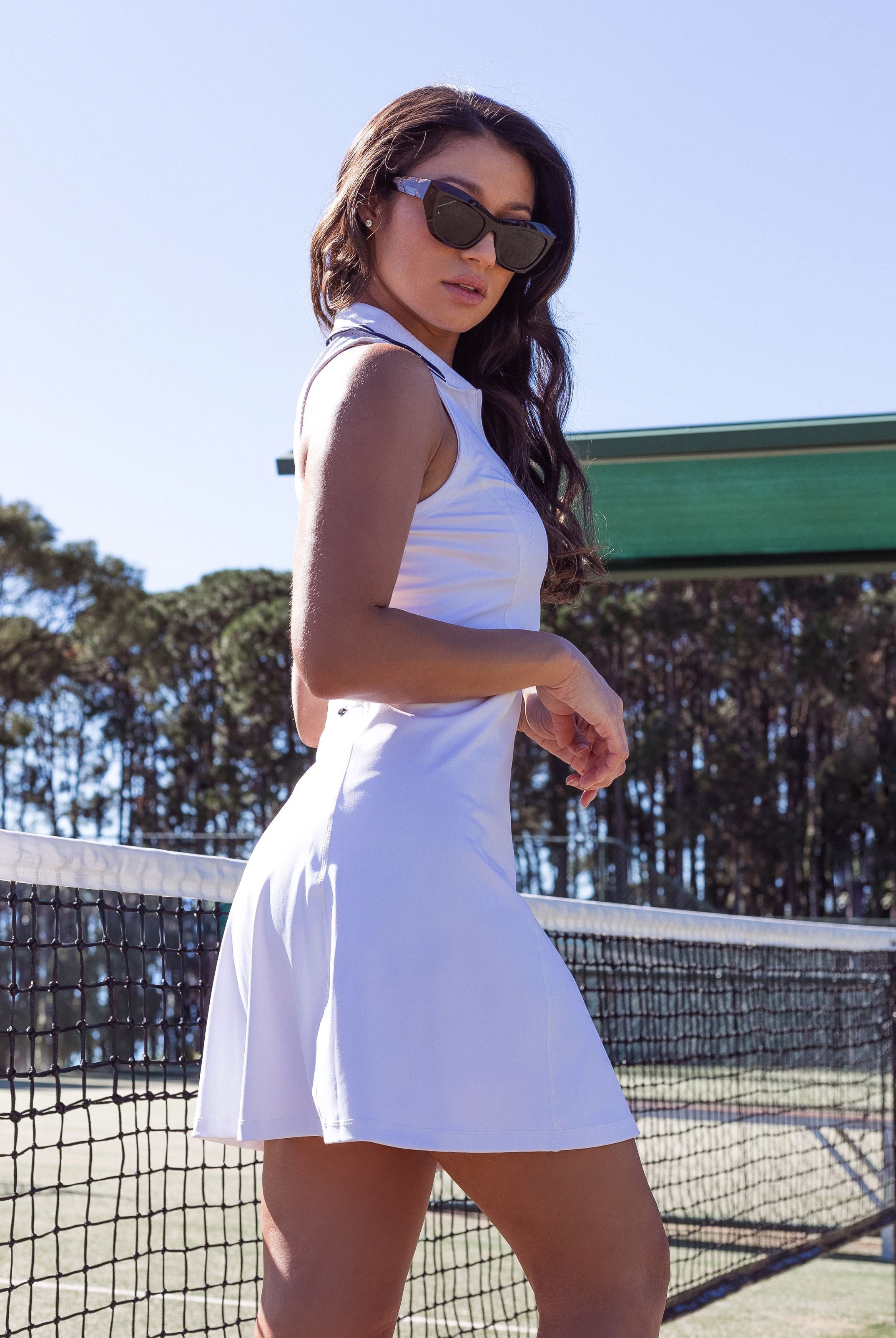 Country Club Tennis Dress - Bright White - Xahara Activewear