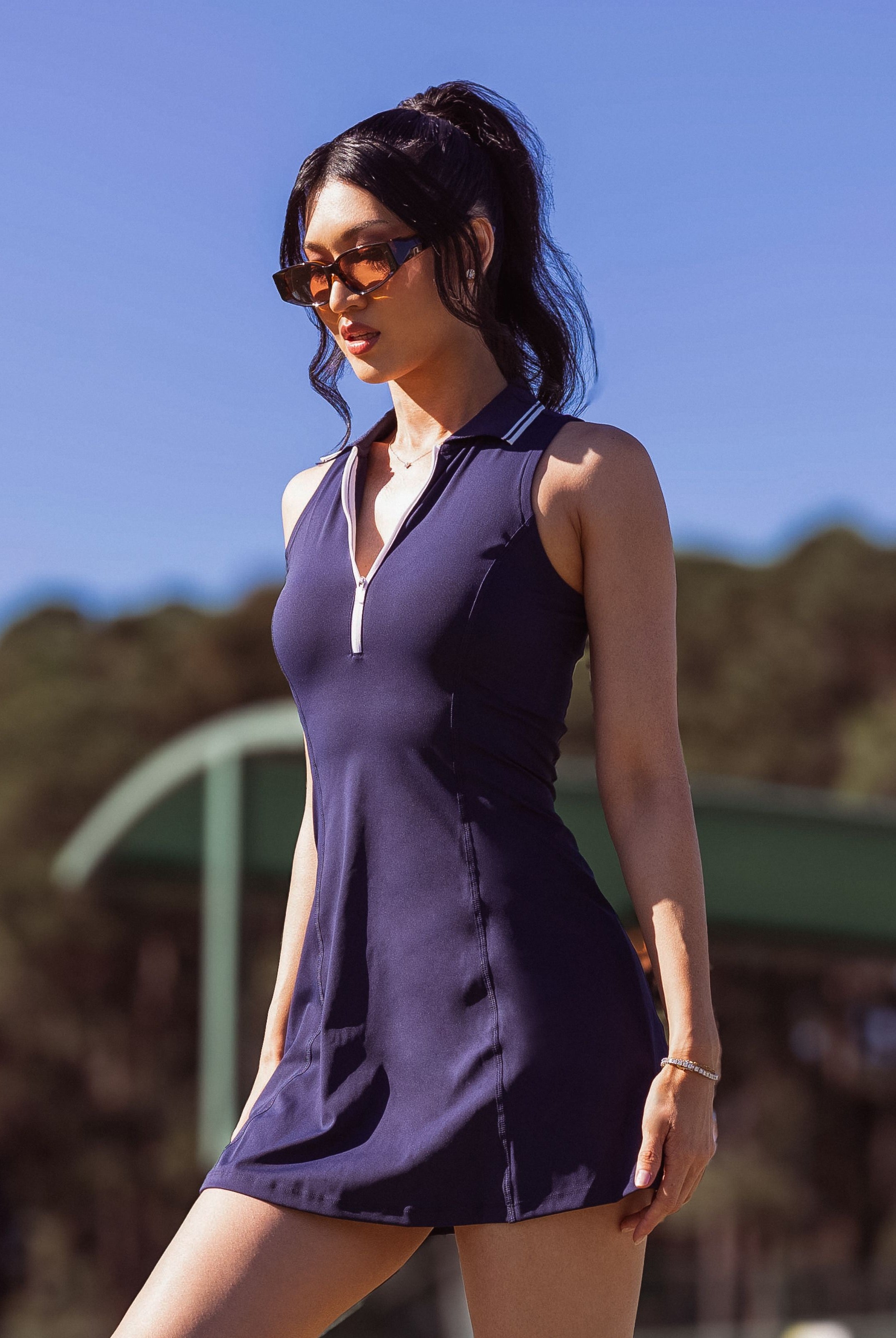 Country Club Tennis Dress - Classic Navy - Xahara Activewear