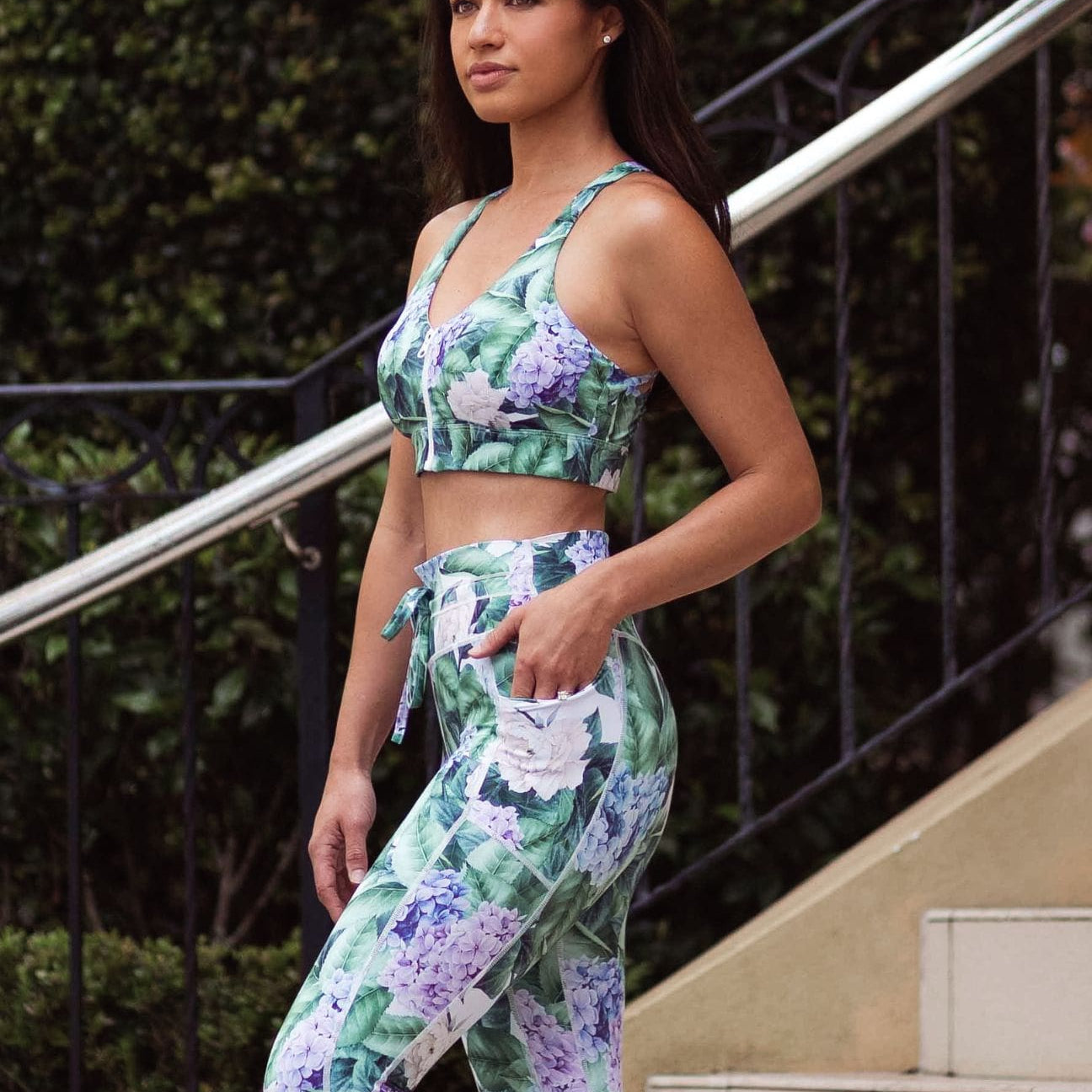 Olympia Hydrangea Sports Bra - Xahara Activewear