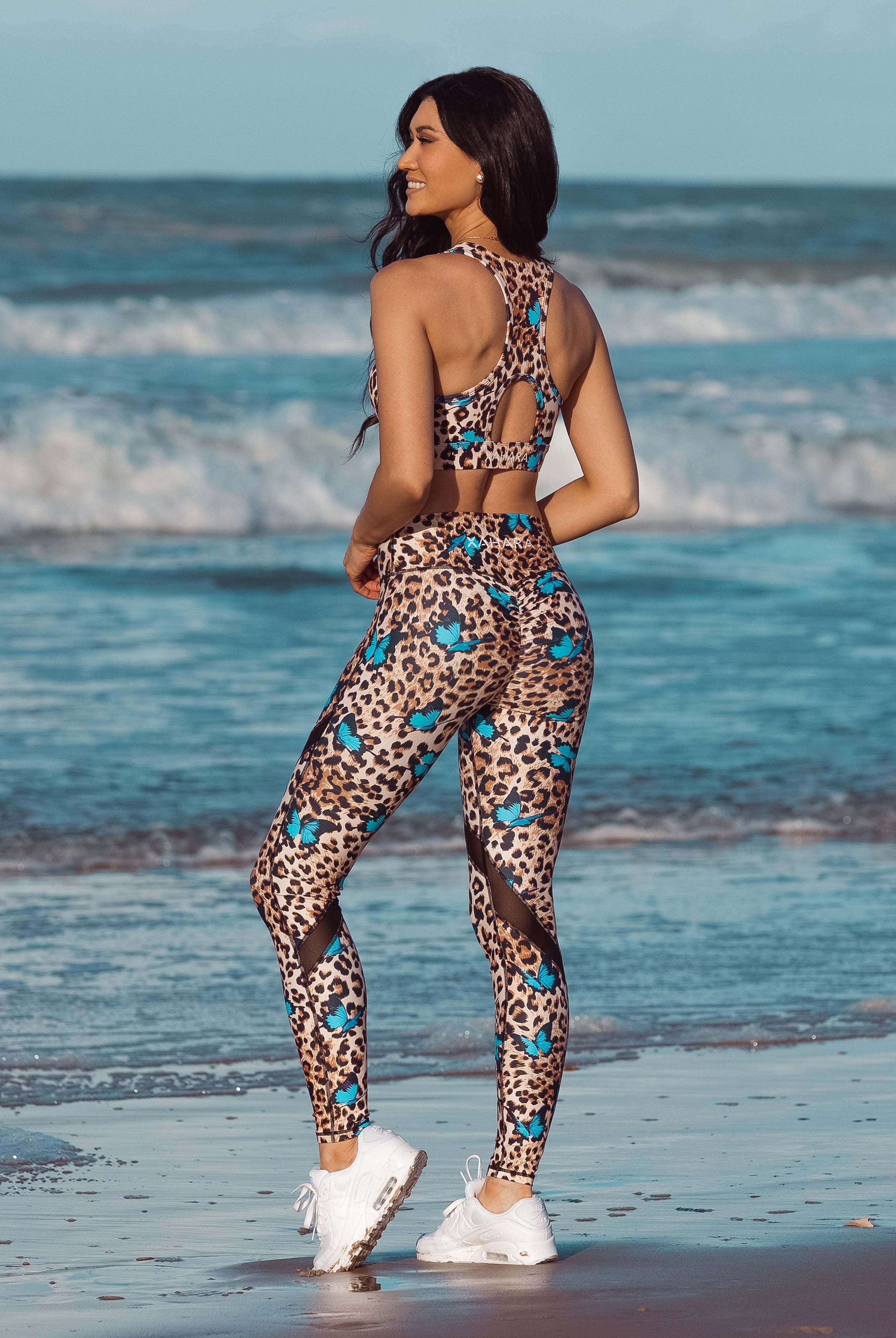 Knockout Butterfly Leopard Sports Bra - Xahara Activewear