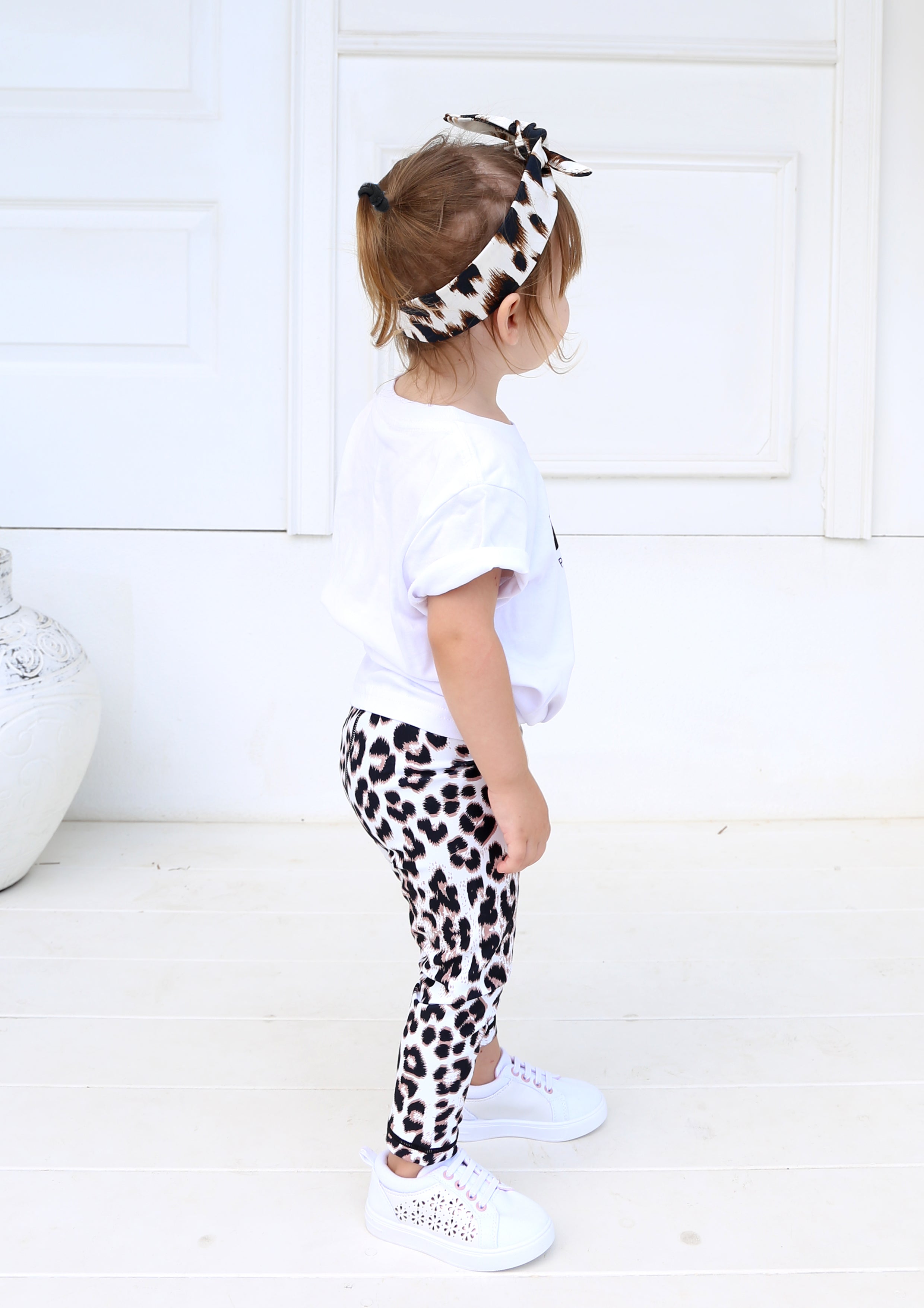 Junior Snow Leopard Leggings - Xahara Activewear