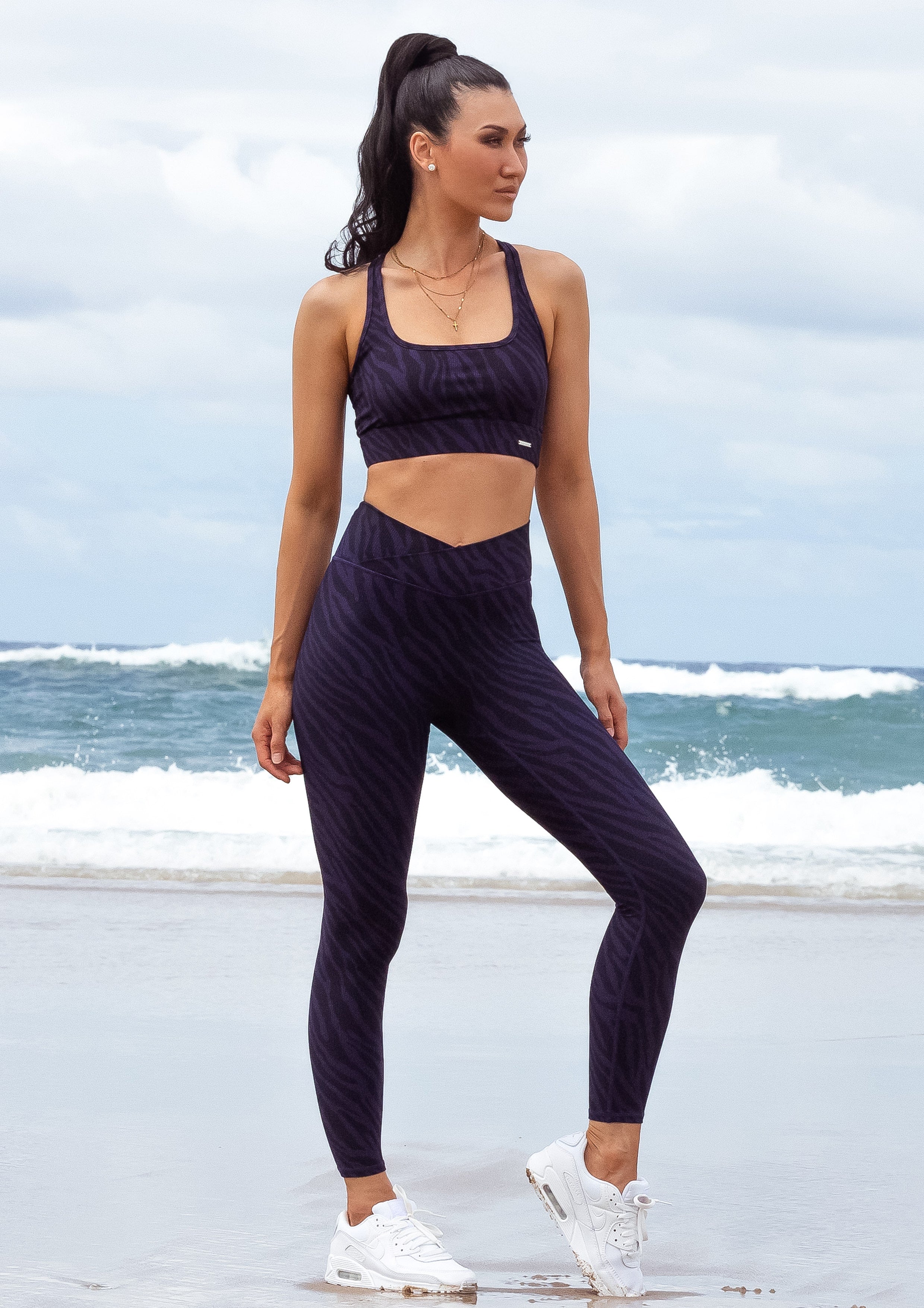 Kali Midnight Zebra Leggings - Xahara Activewear