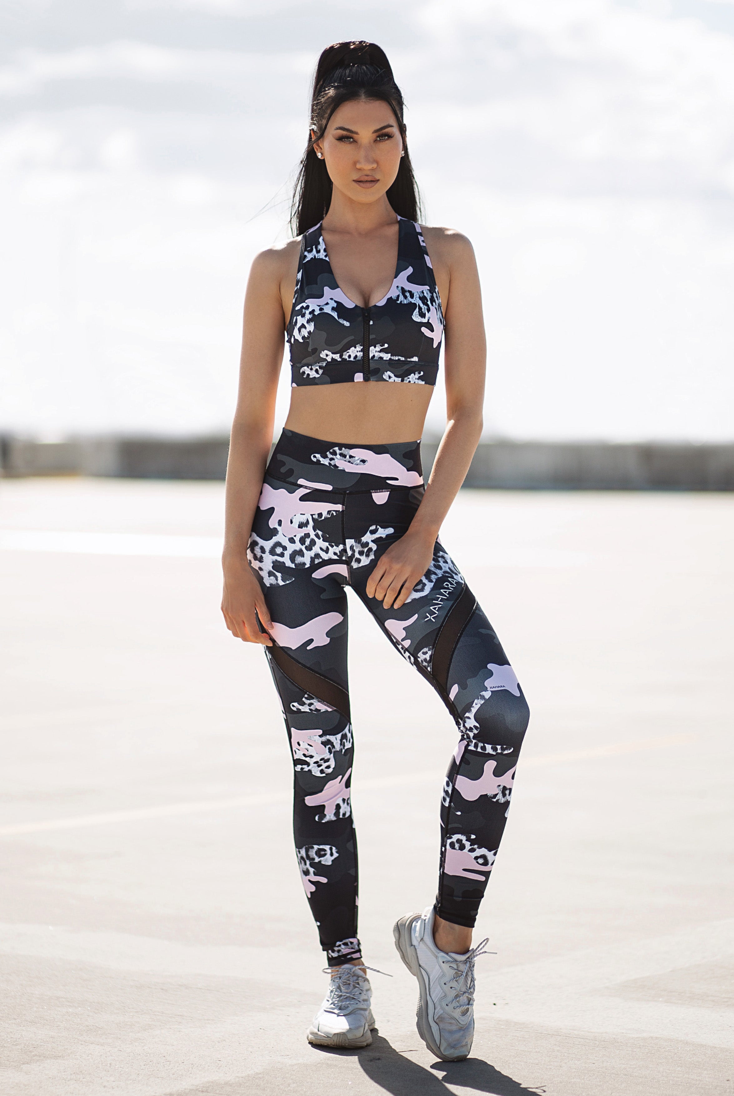 Xahara - Gym, Yoga, Pilates, Camouflage, Sports Bra, Leggings Edit alt text