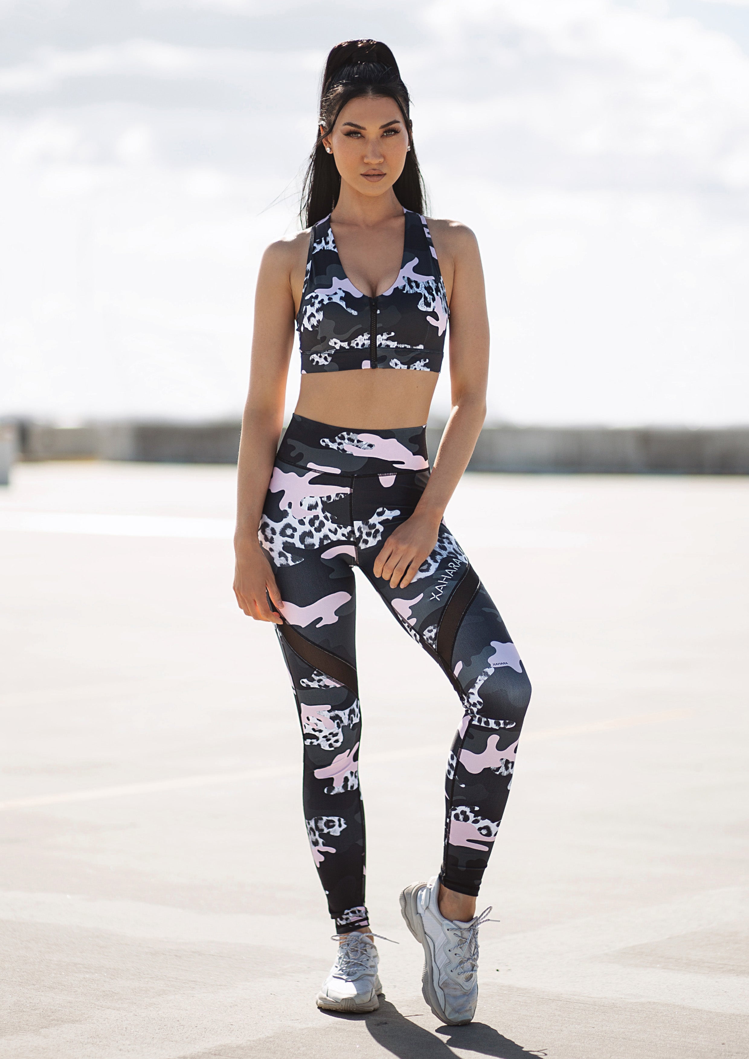 Xahara - Gym, Yoga, Pilates, Camouflage, Sports Bra, Leggings Edit alt text