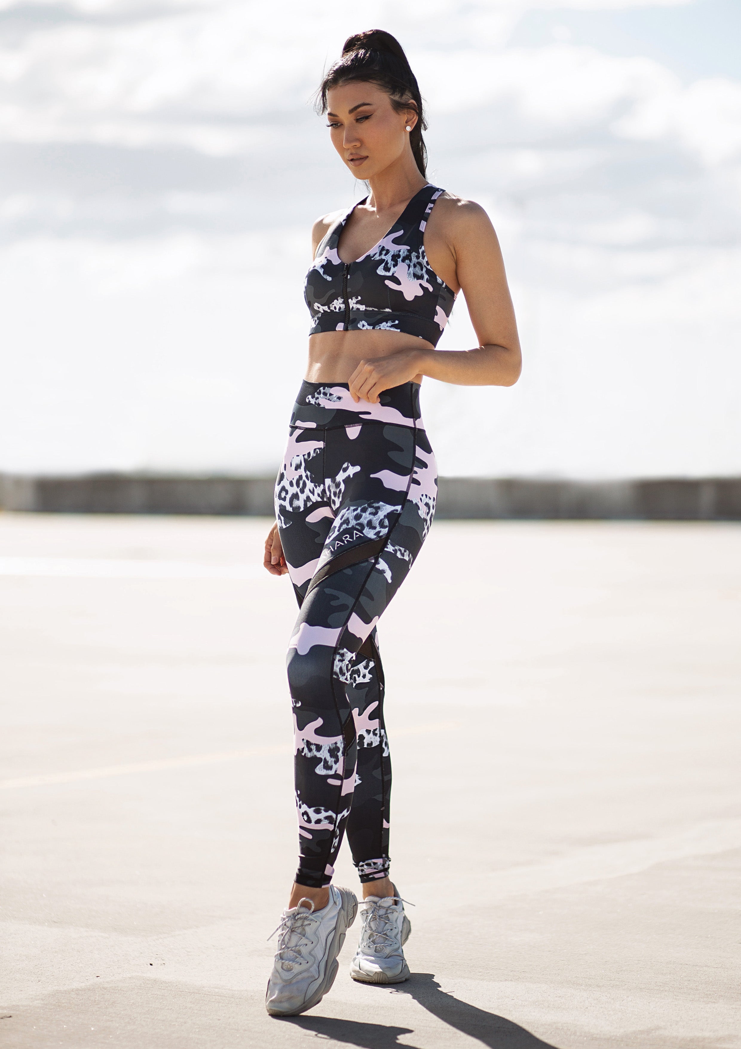 Xahara - Gym, Yoga, Pilates, Camouflage, Sports Bra, Leggings Edit alt text
