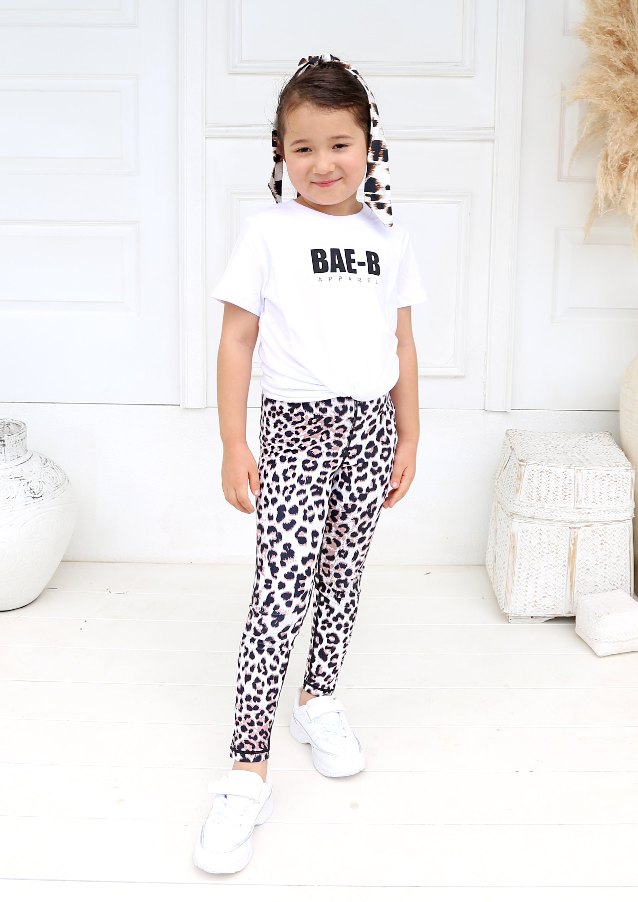 Junior Snow Leopard Leggings - Xahara Activewear