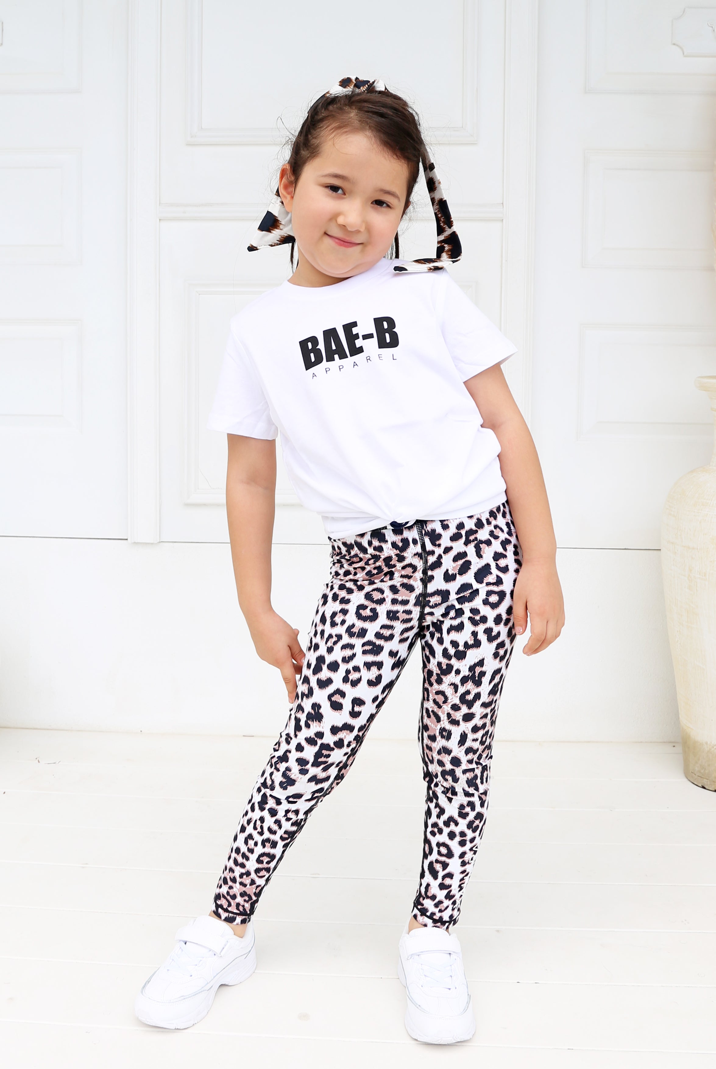 Junior Snow Leopard Leggings - Xahara Activewear