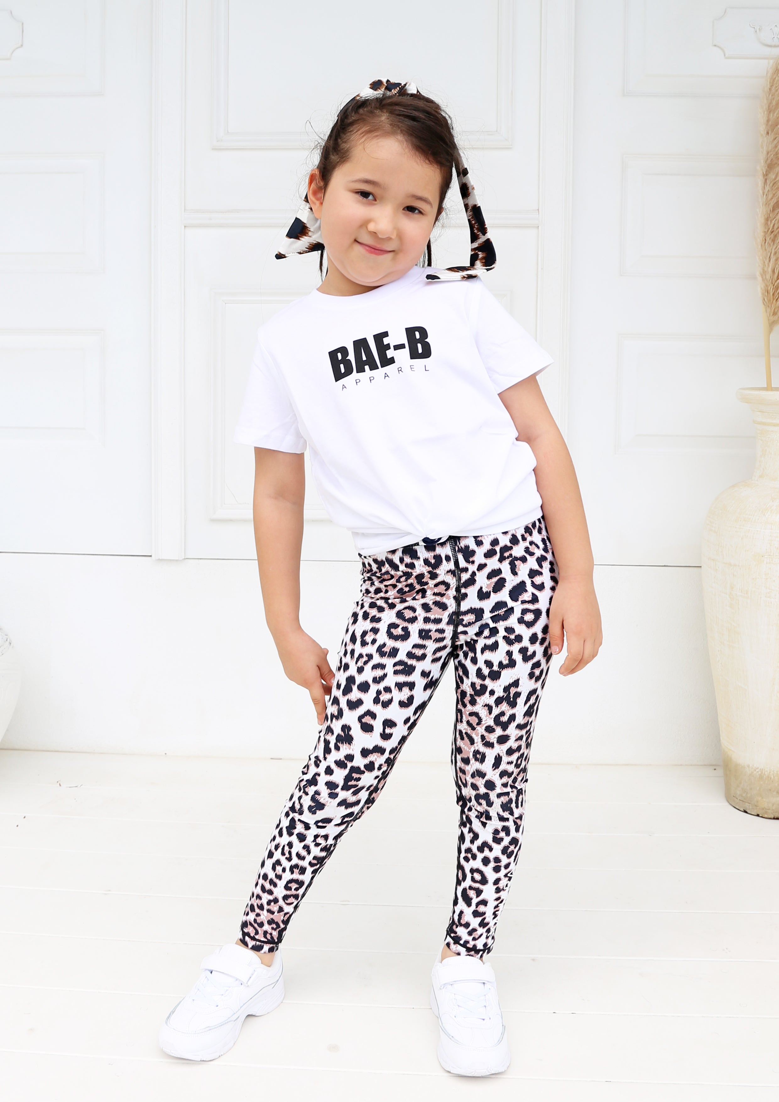 Junior Snow Leopard Leggings - Xahara Activewear