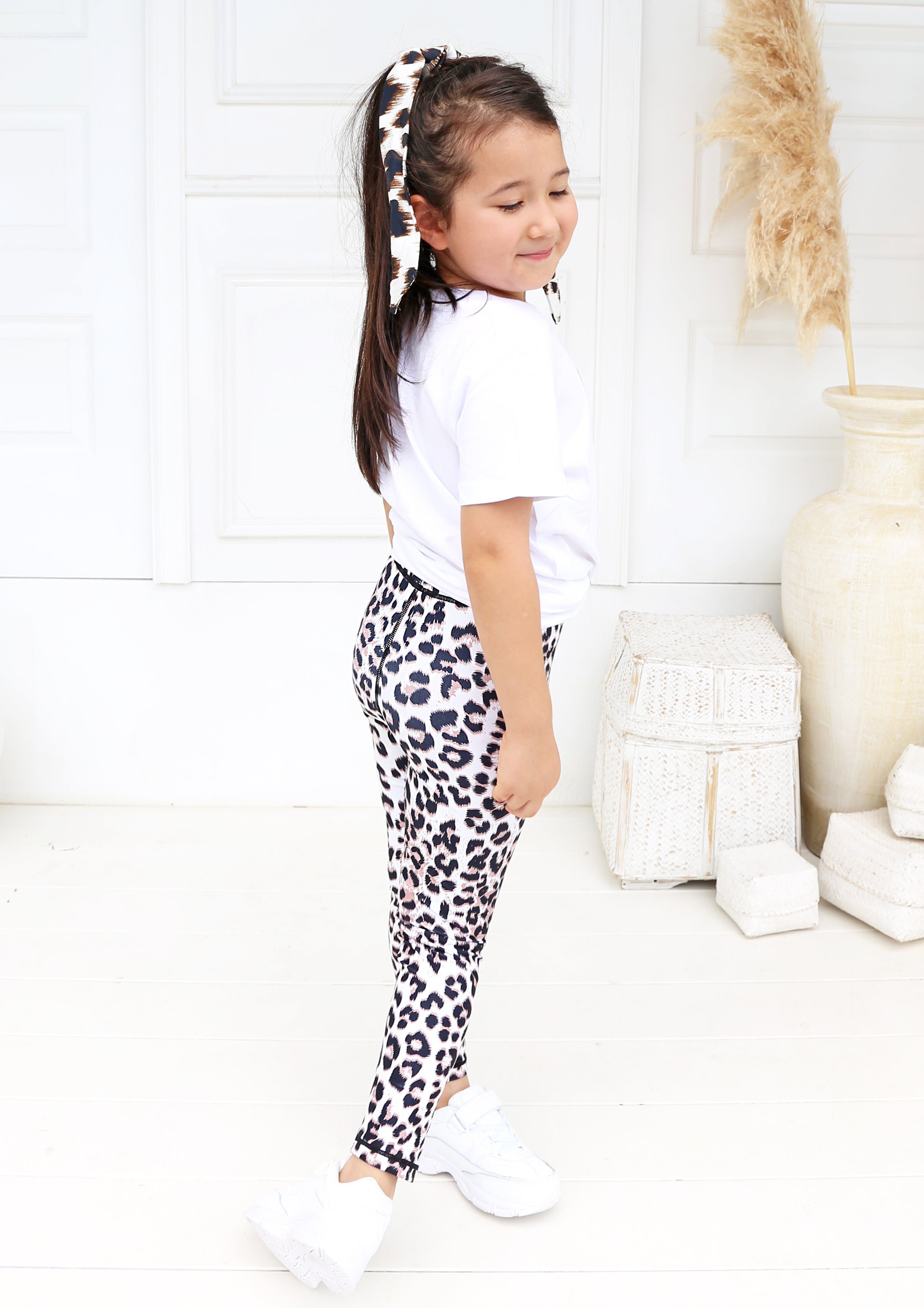 Junior Snow Leopard Leggings - Xahara Activewear