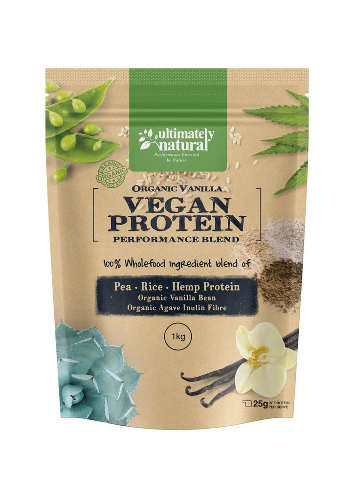 Organic Vanilla Bean Natural Vegan Protein Powder